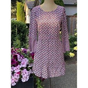 BODEN Floral Abstract 3/4 Sleeve Sheath Dress Women’s Size 6